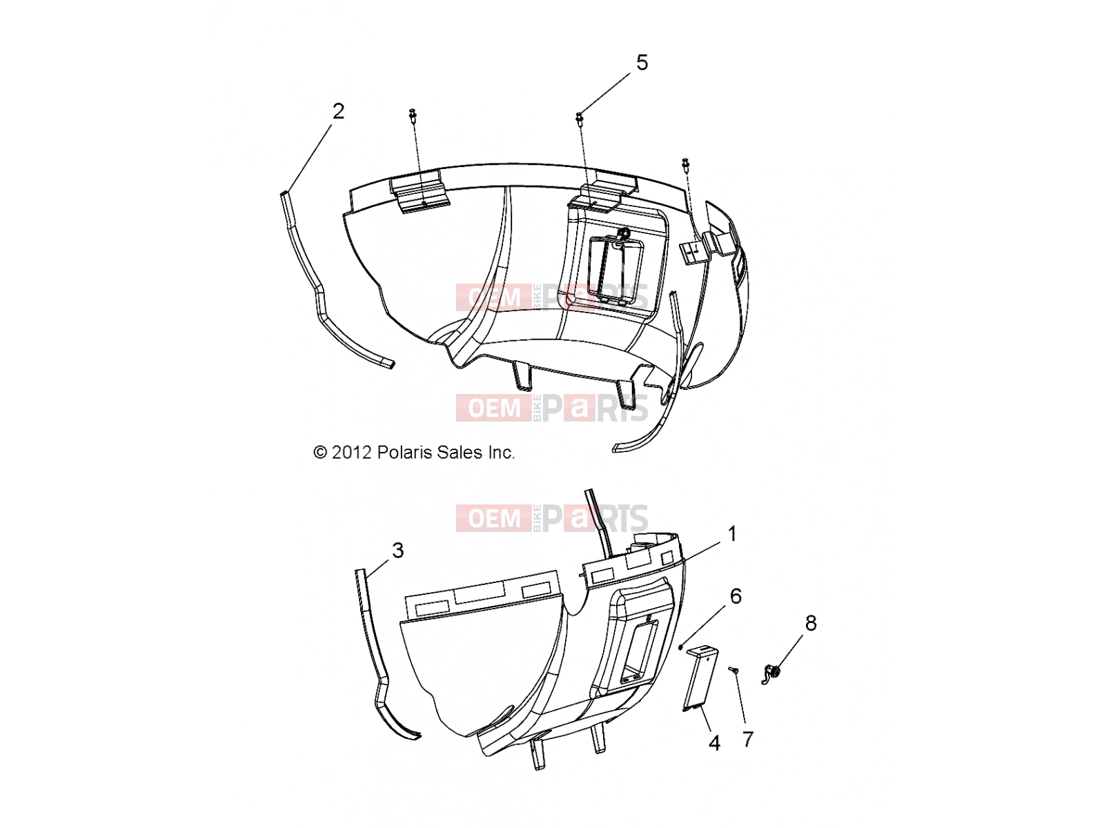 Polaris 2011 LEV GEM - e2/e4/e6/eS/eL/eLXD BODY | BODY, DASH LOWER - e2/e4/e6/eS/eL/eLXD (49GEMBODY11DASH)