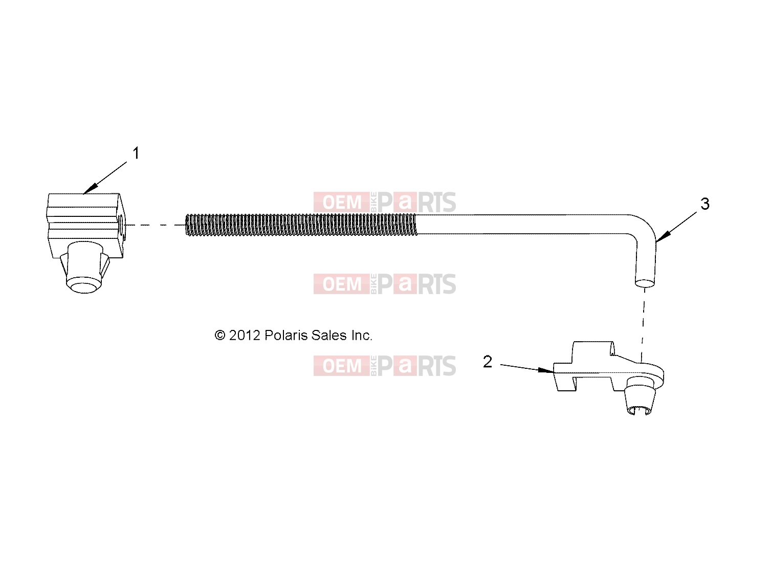 Polaris 2011 LEV GEM - e2/e4/e6/eS/eL/eLXD BODY | BODY, LINKAGE ROD, PACK LATCH - e2/e4/e6 (49GEMBODY11LINKAGE)