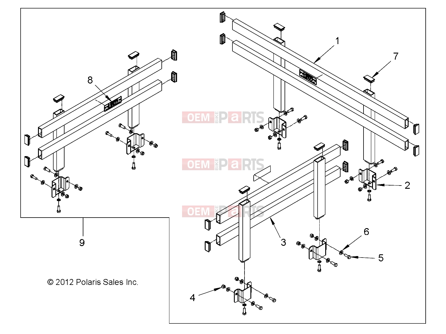 Polaris 2011 LEV GEM - e2/e4/e6/eS/eL/eLXD BODY | BODY, OPTIONS, KIT, SIDES, SHORT BACK - e4/e6wSopt/eS (49GEMOPTIONS11SIDESSB)
