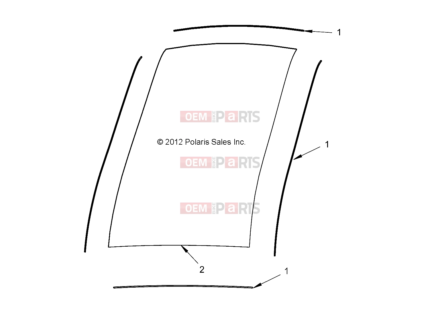 Polaris 2011 LEV GEM - e2/e4/e6/eS/eL/eLXD BODY | BODY, ROOF PANEL, SOLID - e4 (49GEMBODY11ROOFPNLSLD)