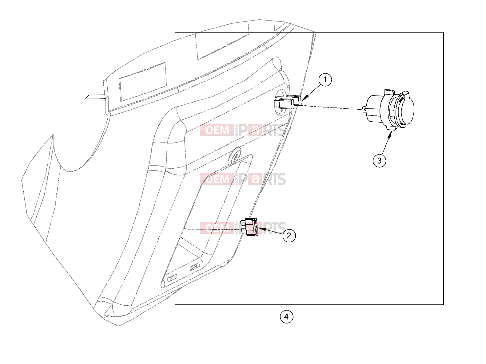 Polaris 2011 LEV GEM - e2/e4/e6/eS/eL/eLXD ELECTRICAL » ELECTRICAL, OPTIONS, ACCESSORY PLUG KIT - (49GEMOPTIONS11PLUG)