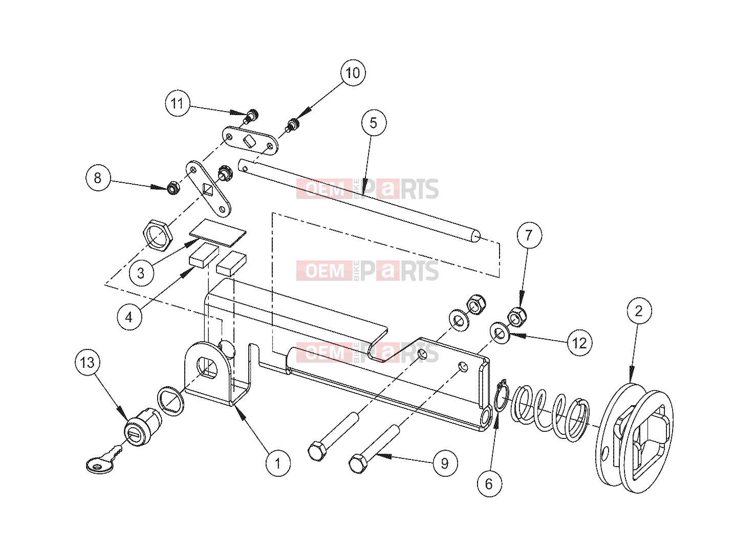 Polaris 2011 LEV GEM - e2/e4/e6/eS/eL/eLXD STEERING | STEERING, LOCK, MANUAL - e2/e4/e6/eS/eL/eLXD (49GEMSTEER11LOCK)