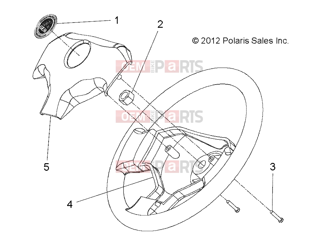 Polaris 2011 LEV GEM - e2/e4/e6/eS/eL/eLXD STEERING » STEERING, WHEEL - (49GEMSTEER11WHEELE2)