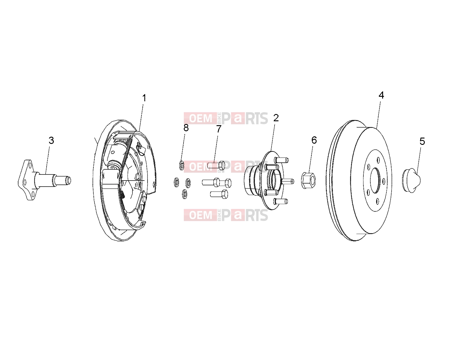 Polaris 2011 LEV GEM - e2/e4/e6/eS/eL/eLXD WHEELS | WHEELS, COMPONENTS, END, LEFT REAR - e6/eLXD (49GEMWHEELS11ENDFTRRE6)