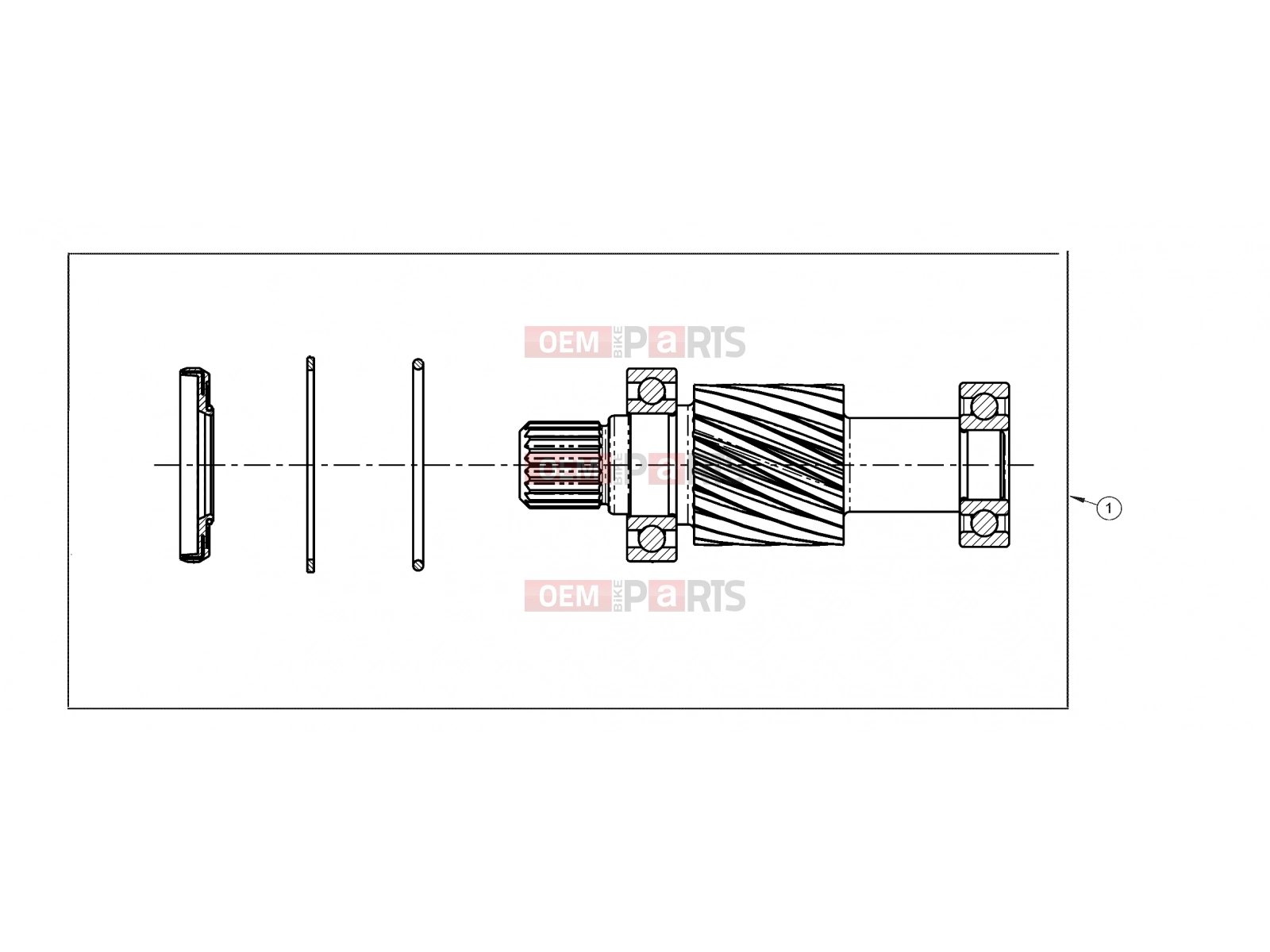 Polaris 2010 LEV GEM - E2/E4/E6/ES/EL/ELXD DRIVE LINE | DRIVE LINE, KIT, INPUT SHAFT - e2/e4/eS/eL (49GEMDRIVELINE11INPUTSHAFT)