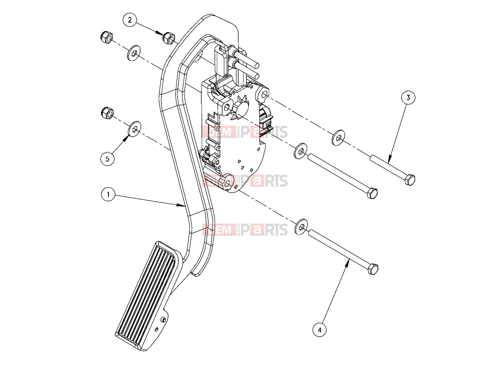 Polaris 2010 LEV GEM - E2/E4/E6/ES/EL/ELXD ELECTRICAL | ELECTRICAL, ACCELERATOR PEDAL - e2/e4/e6/eS/eL/eLXD (49GEMELECTRICAL11PEDAL)