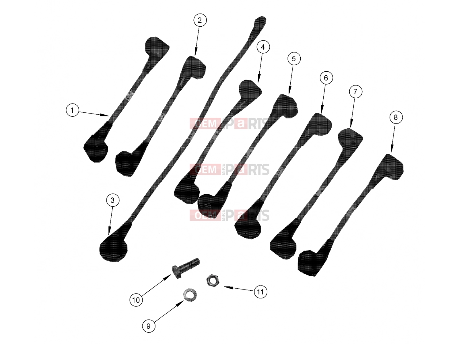 Polaris 2010 LEV GEM - E2/E4/E6/ES/EL/ELXD ELECTRICAL | ELECTRICAL, BATTERY INTERCONNECTS, NINE 8V BATTERIES - e6wSopt (49GEMELECTRICAL11BCABLEE6)