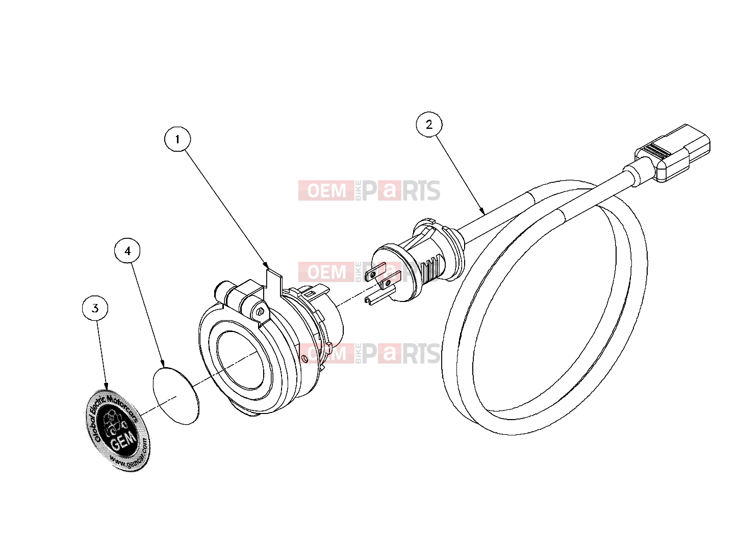 Polaris 2010 LEV GEM - E2/E4/E6/ES/EL/ELXD ELECTRICAL | ELECTRICAL, EXTERIOR CHARGING INLET - e2/e4/e6/eS/eL/eLXD (49GEMELECTRICAL11CHARGEREXT)