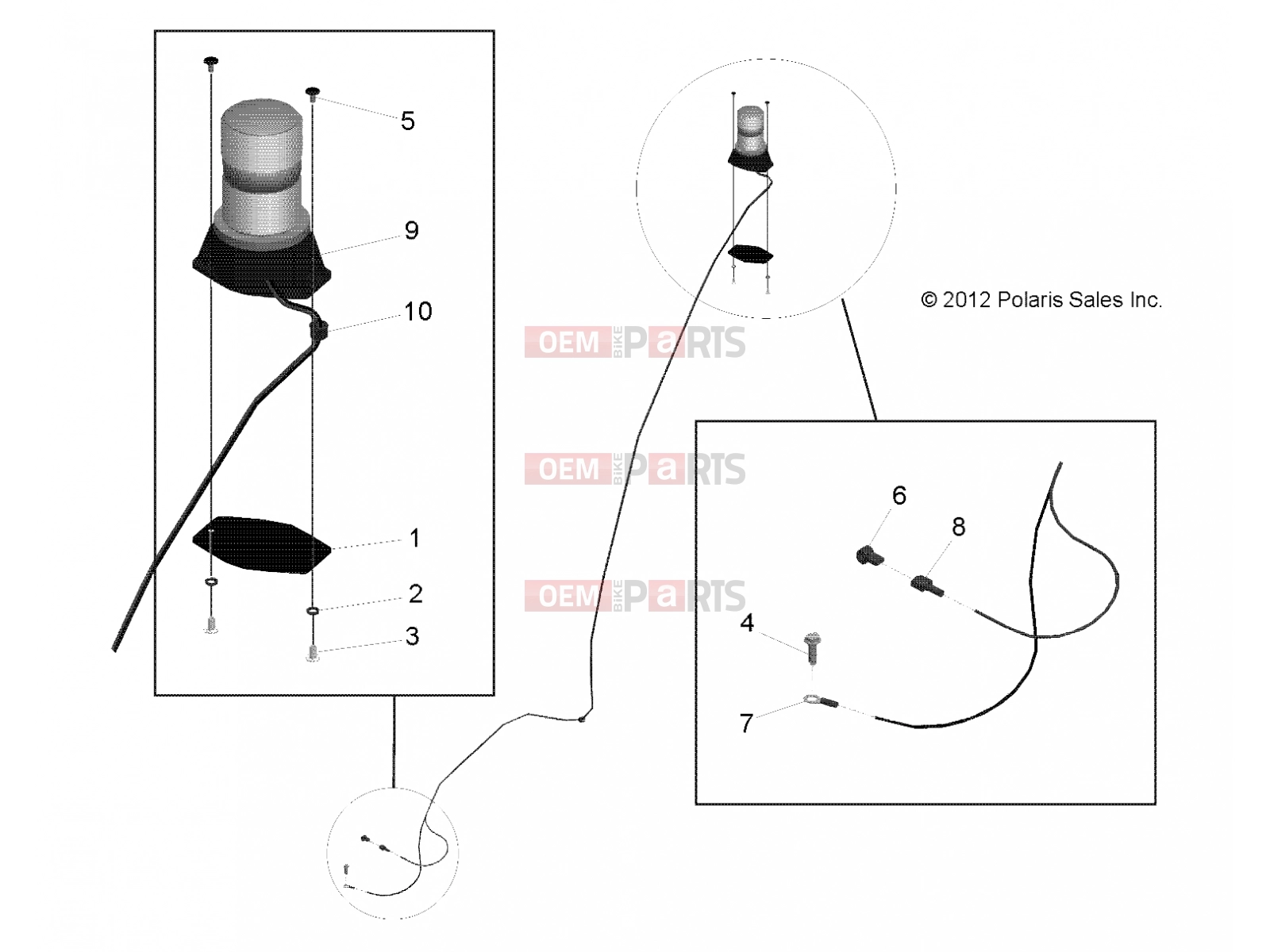 Polaris 2010 LEV GEM - E2/E4/E6/ES/EL/ELXD ELECTRICAL | ELECTRICAL, OPTIONS, BEACON, YELLOW WARNING, SERVICE - e2/e4/e6/eS/eL/eLXD (49GEMOPTIONS11BEACON)