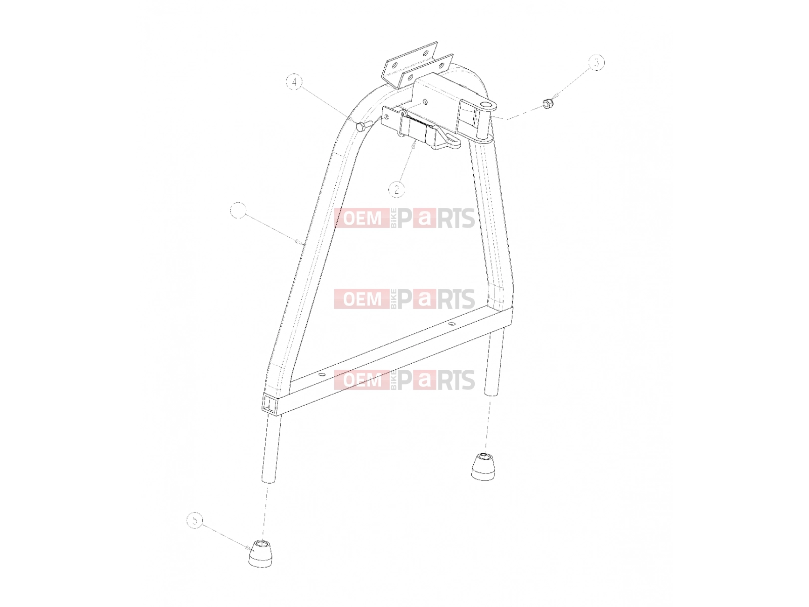 Polaris 2010 LEV GEM - E2/E4/E6/ES/EL/ELXD FRAME | FRAME, OPTIONS, FRAME MOUNT LINKSBACK - e2/e4/e6 (49GEMOPTIONS11LINKSBACKE6)