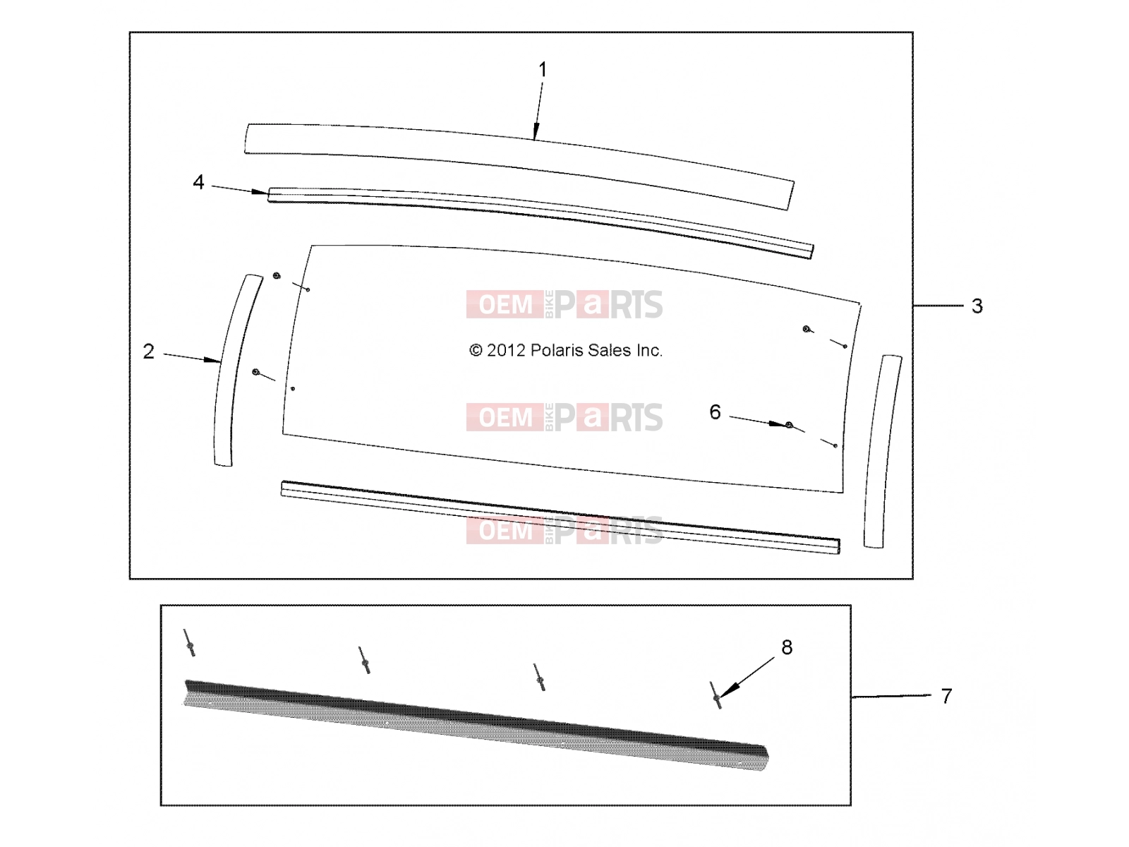 Polaris 2008 LEV GEM - E2/E4/E6/ES/EL/ELXD BODY | BODY, OPTIONS, REAR WINDOW - e4/e6 (49GEMOPTIONS11WINDOWE4)