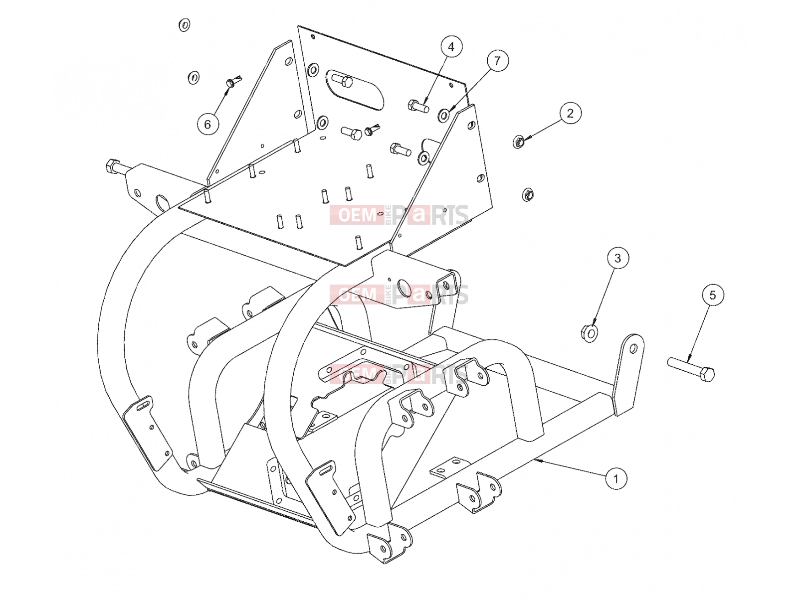 Polaris 2008 LEV GEM - E2/E4/E6/ES/EL/ELXD FRAME | FRAME, SUPPORT, FRONT - e2/e4/e6/eS/eL/eLXD (49GEMFRAME11FRT)