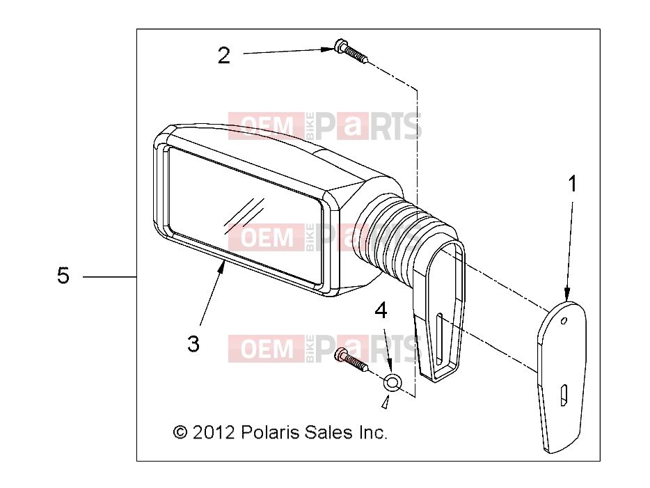 Polaris 2007 LEV GEM - E2/E4/E6/ES/EL/ELXD BODY | BODY, MIRROR, SIDE - e2/e4/e6/eS/eL/eLXD (49GEMBODY11MIRROR)