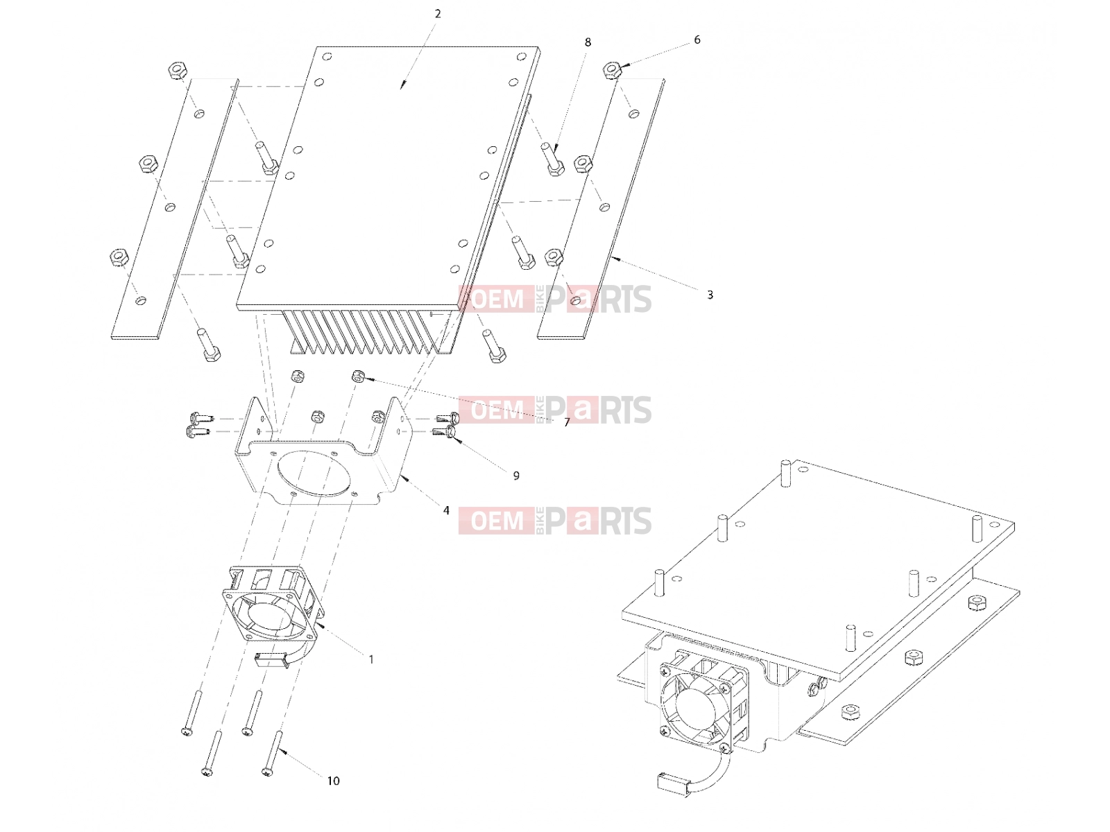 Polaris 2007 LEV GEM - E2/E4/E6/ES/EL/ELXD DRIVE LINE | DRIVE LINE, CONTROLLER WITH HEATSINK - e2/e4/e6/eS/eL/eLXD (49GEMDRIVELINE11CONTROLLER)
