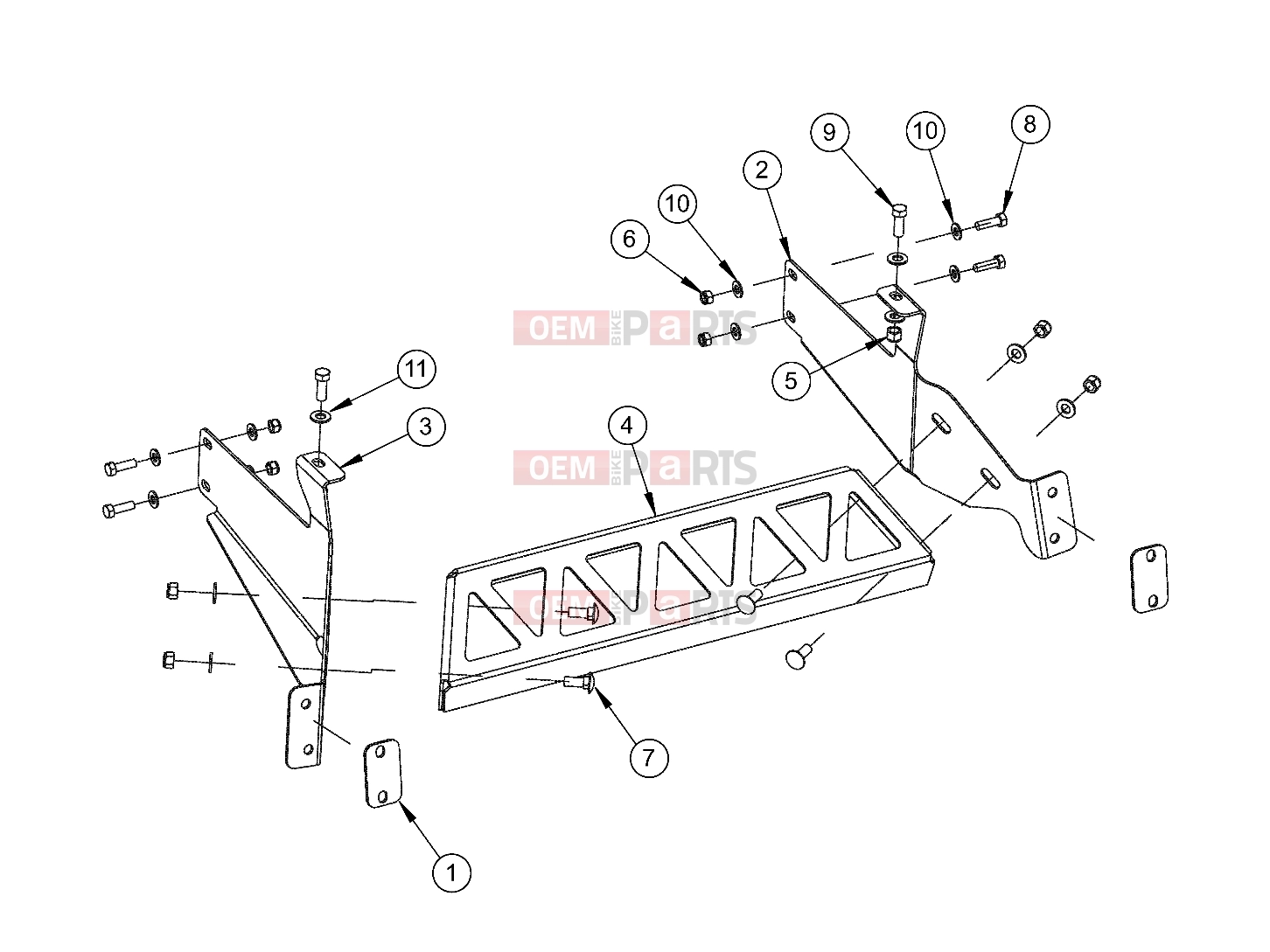 Polaris 2007 LEV GEM - E2/E4/E6/ES/EL/ELXD FRAME | FRAME, OPTIONS, BUMPER, MOUNT, REAR - e2/e4 (49GEMOPTIONS11BUMPERMTRR)