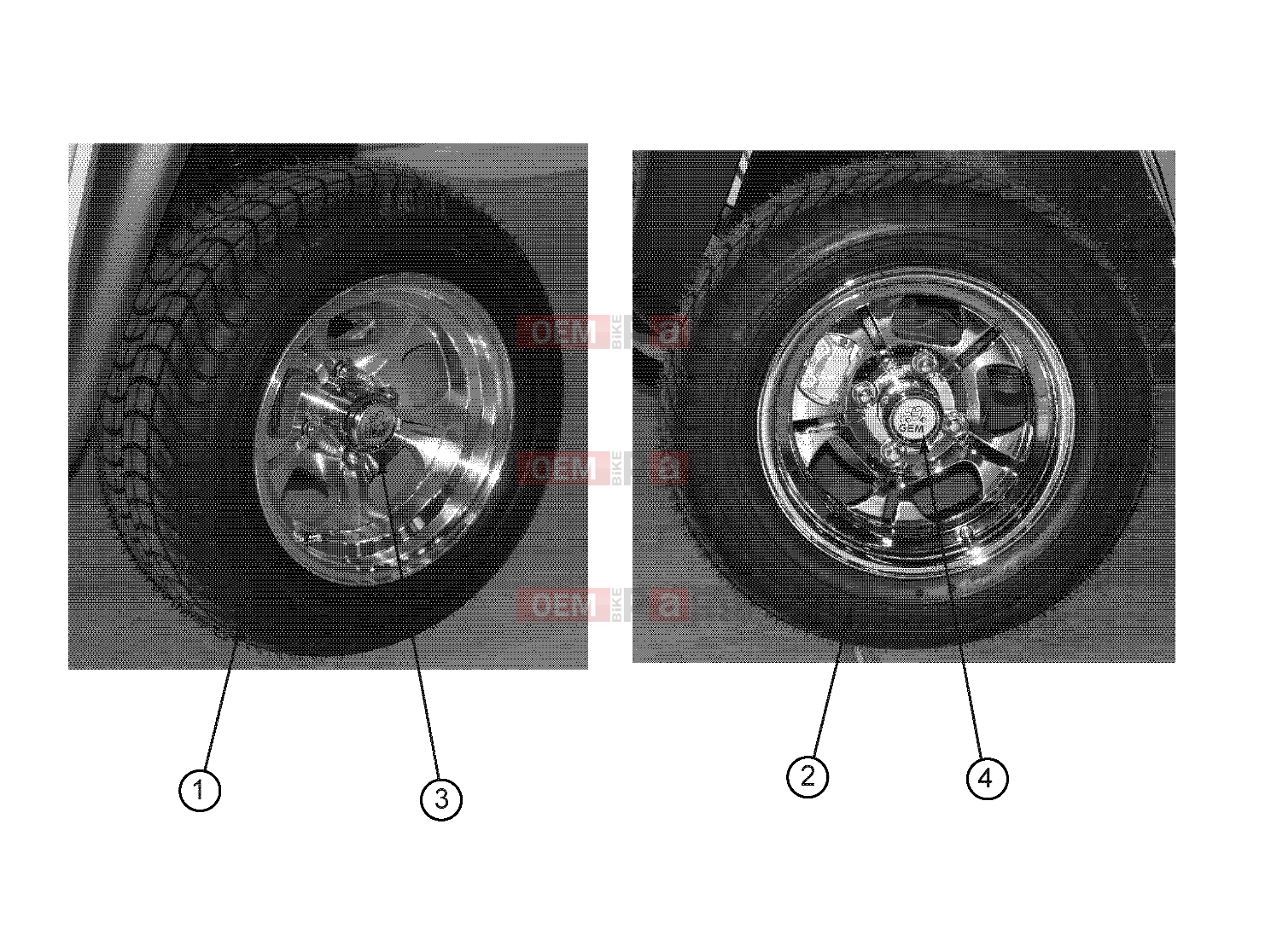 Polaris 2007 LEV GEM - E2/E4/E6/ES/EL/ELXD WHEELS | WHEELS, OPTIONS, CHROME and SILVER - e2/e4/eS/eL (49GEMOPTIONS11WHLCHROMEE4)