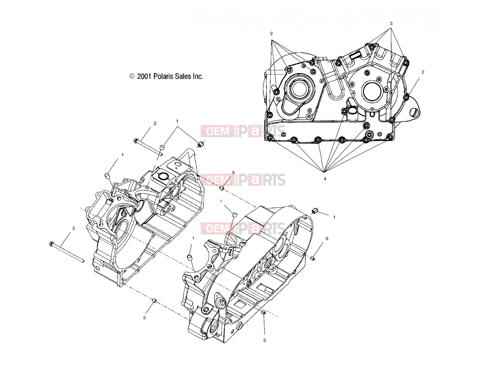 VICTORY 2000 SPECIAL EDITION (V00CB15DCS) ENGINE » ENGINE, CRANKCASE - (4947594759C003)