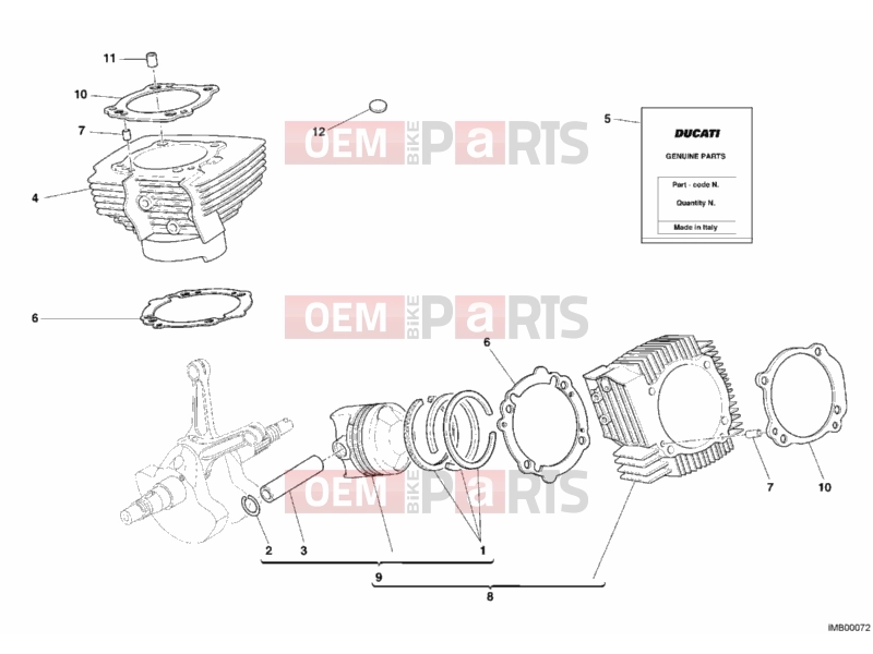 DUCATI 2005 Multistrada 1000 S CYLINDER - PISTON » ENGINE CASE