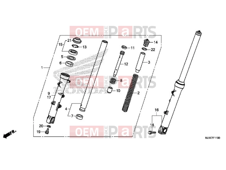 HONDA CB500FAJ CB500F ABS 2018 FRONT FORK