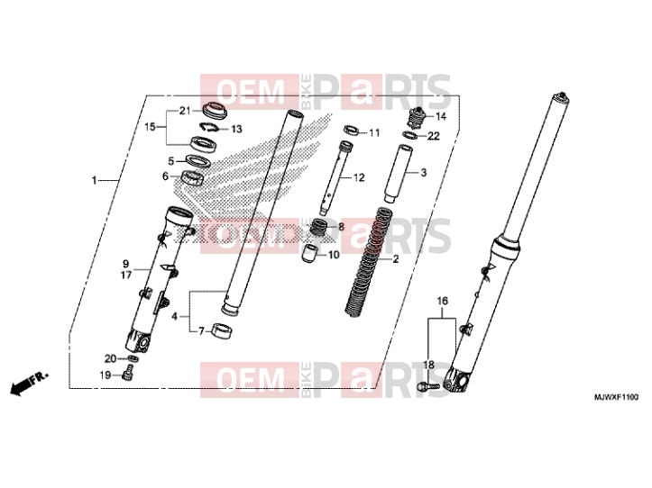 HONDA CB500XAJ CB500X ABS 2018 FRONT FORK