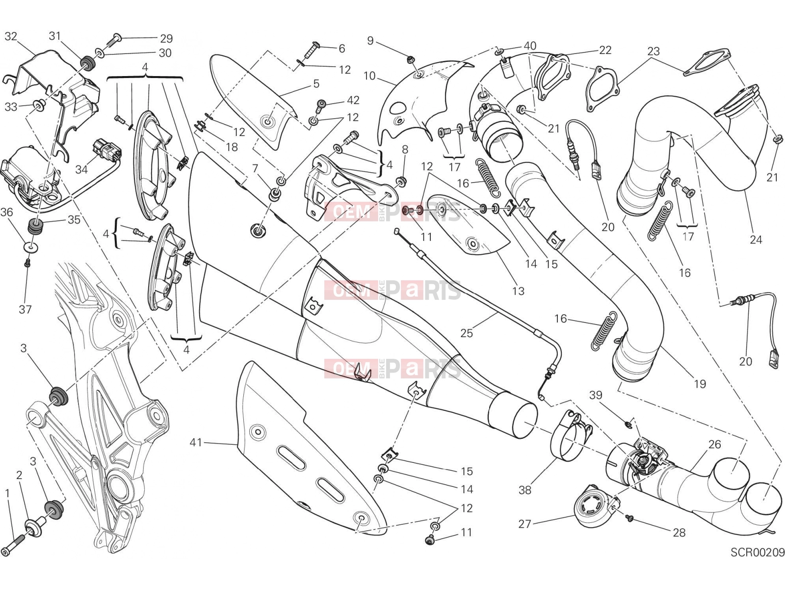 DUCATI 2015 Diavel EXHAUST SYSTEM [MOD:DVL]