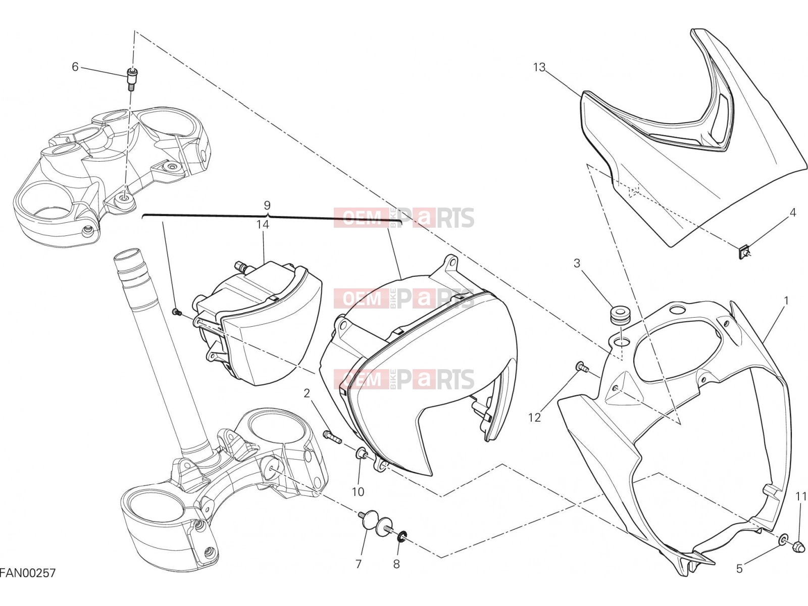 DUCATI 2015 Diavel Carbon HEADLIGHT [MOD:DVLC]