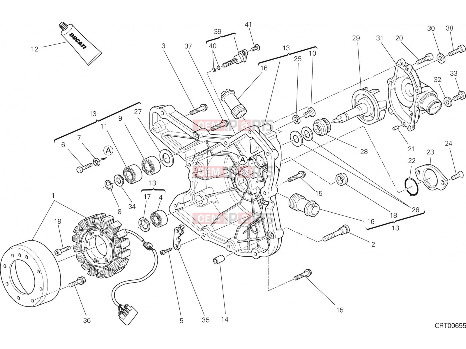 DUCATI 2015 Hyperstrada GENERATOR COVER [MOD:HYP STR;XST:AUS,EUR,FRA,JAP,TWN]