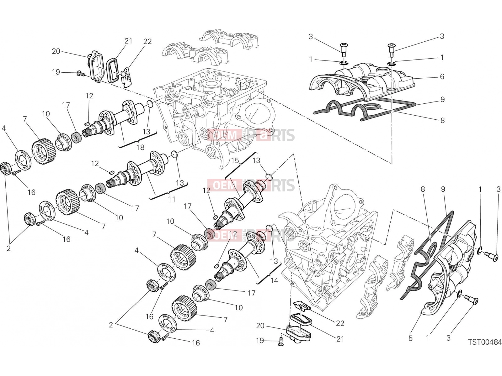 DUCATI 2015 Hyperstrada CYLINDER HEAD : TIMING SYSTEM [MOD:HYP STR;XST:AUS,EUR,FRA,JAP,TWN]