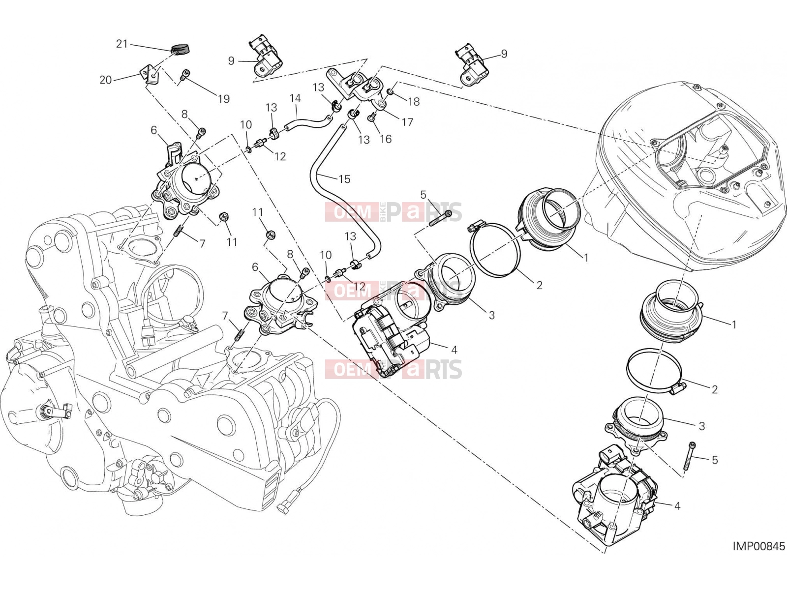 DUCATI 2015 Hyperstrada THROTTLE BODY [MOD:HYP STR;XST:TWN]