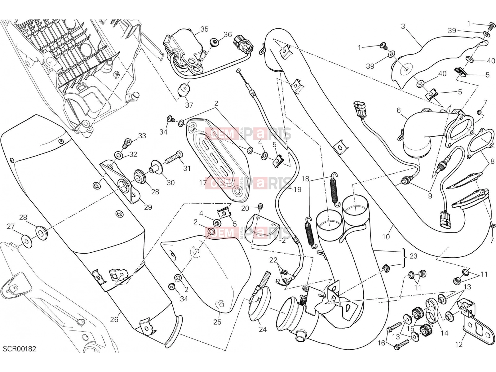 DUCATI 2015 Hyperstrada EXHAUST SYSTEM [MOD:HYP STR;XST:AUS,EUR,FRA,JAP,TWN]