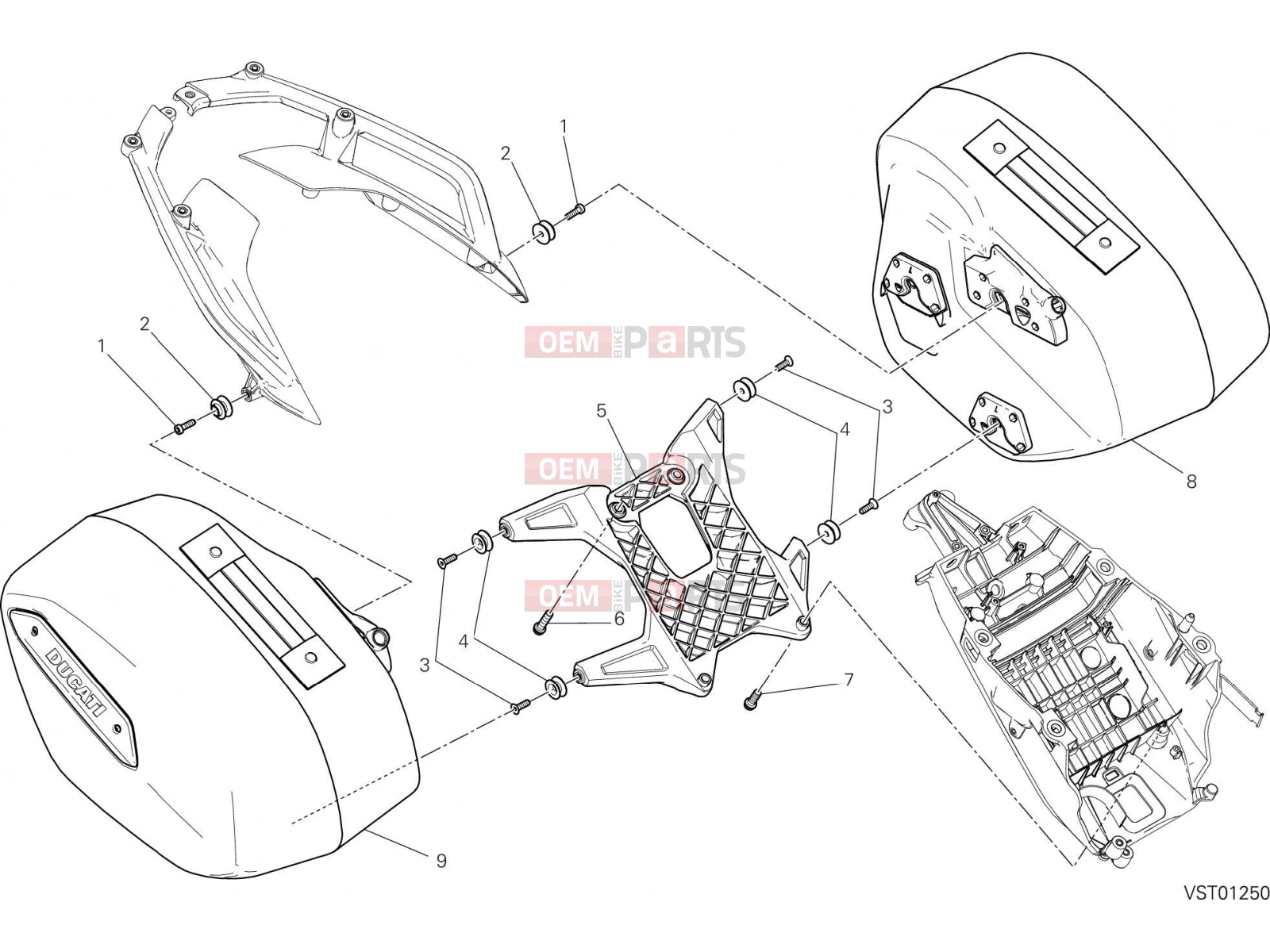 DUCATI 2015 Hyperstrada SIDE PANNIERS [MOD:HYP STR;XST:AUS,EUR,FRA,JAP,TWN]