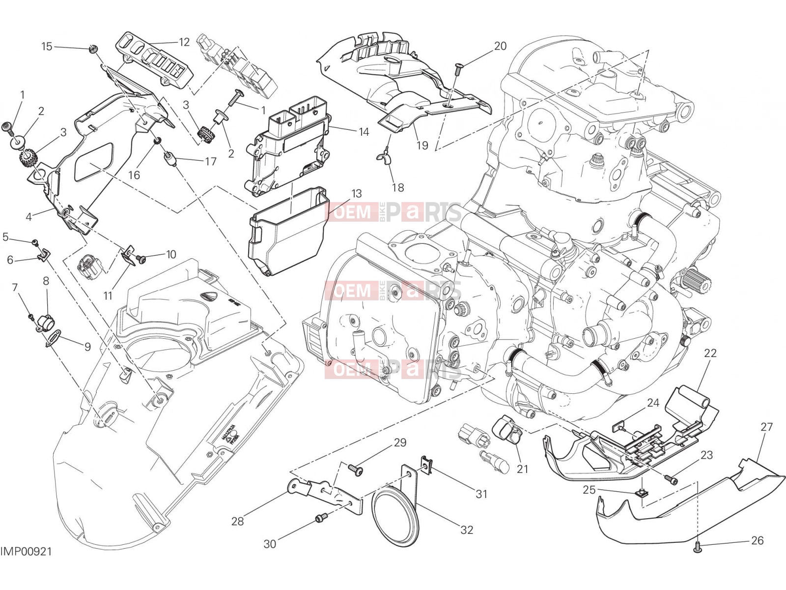 DUCATI 2015 Monster 821 Dark ENGINE CONTROL UNIT [MOD:M821DARK]