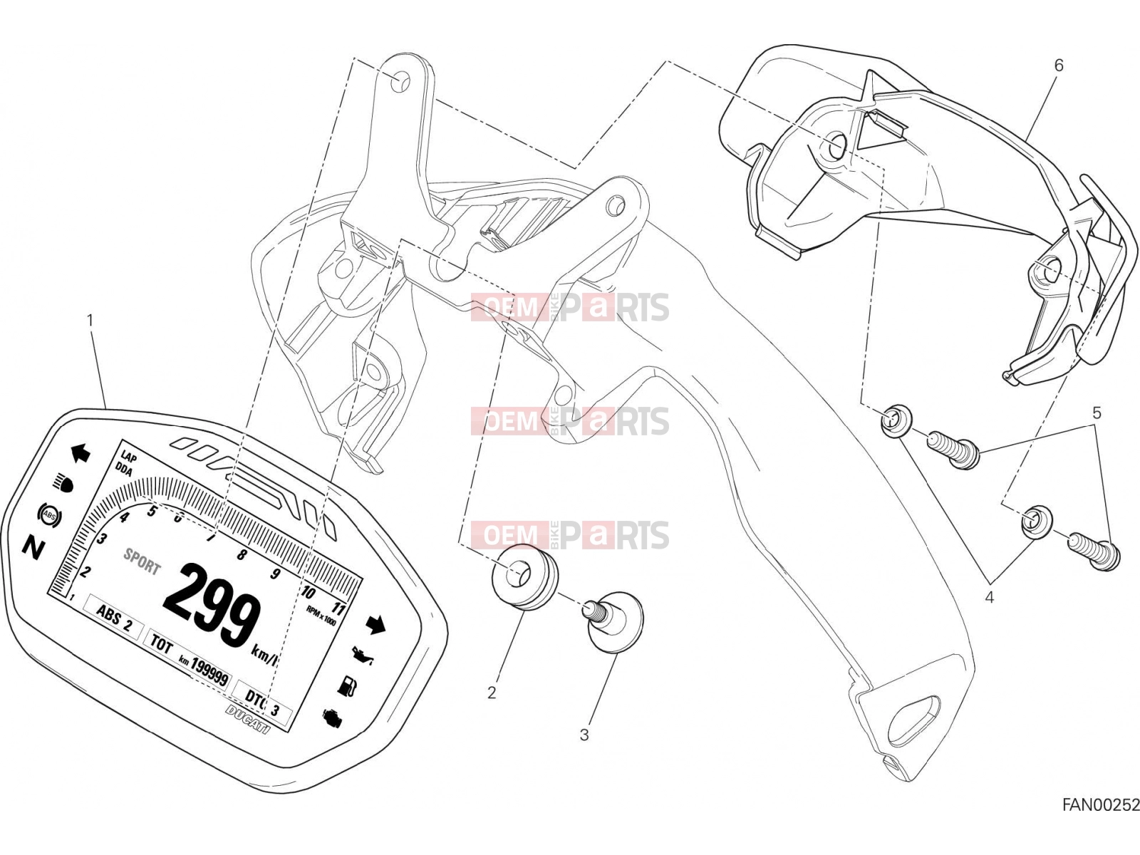 DUCATI 2015 Monster 1200 INSTRUMENT PANEL [MOD:M 1200]