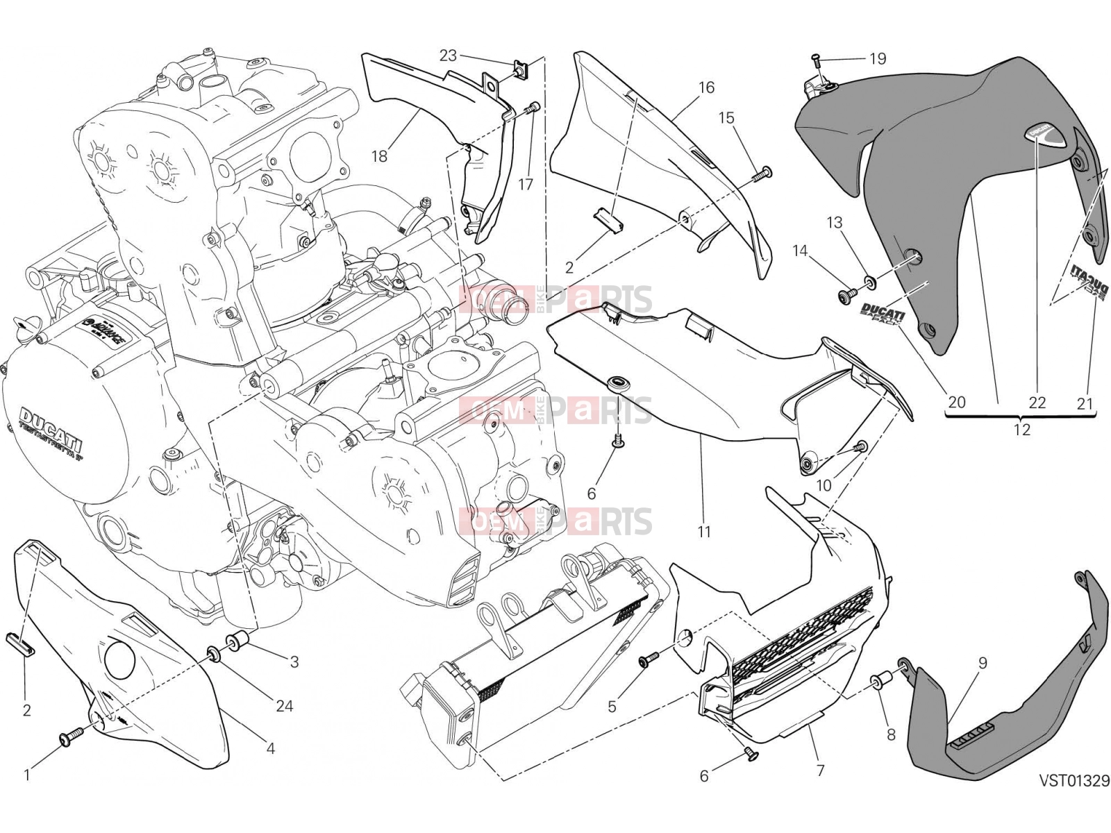 DUCATI 2015 Monster 1200 HALF FAIRING [MOD:M 1200]