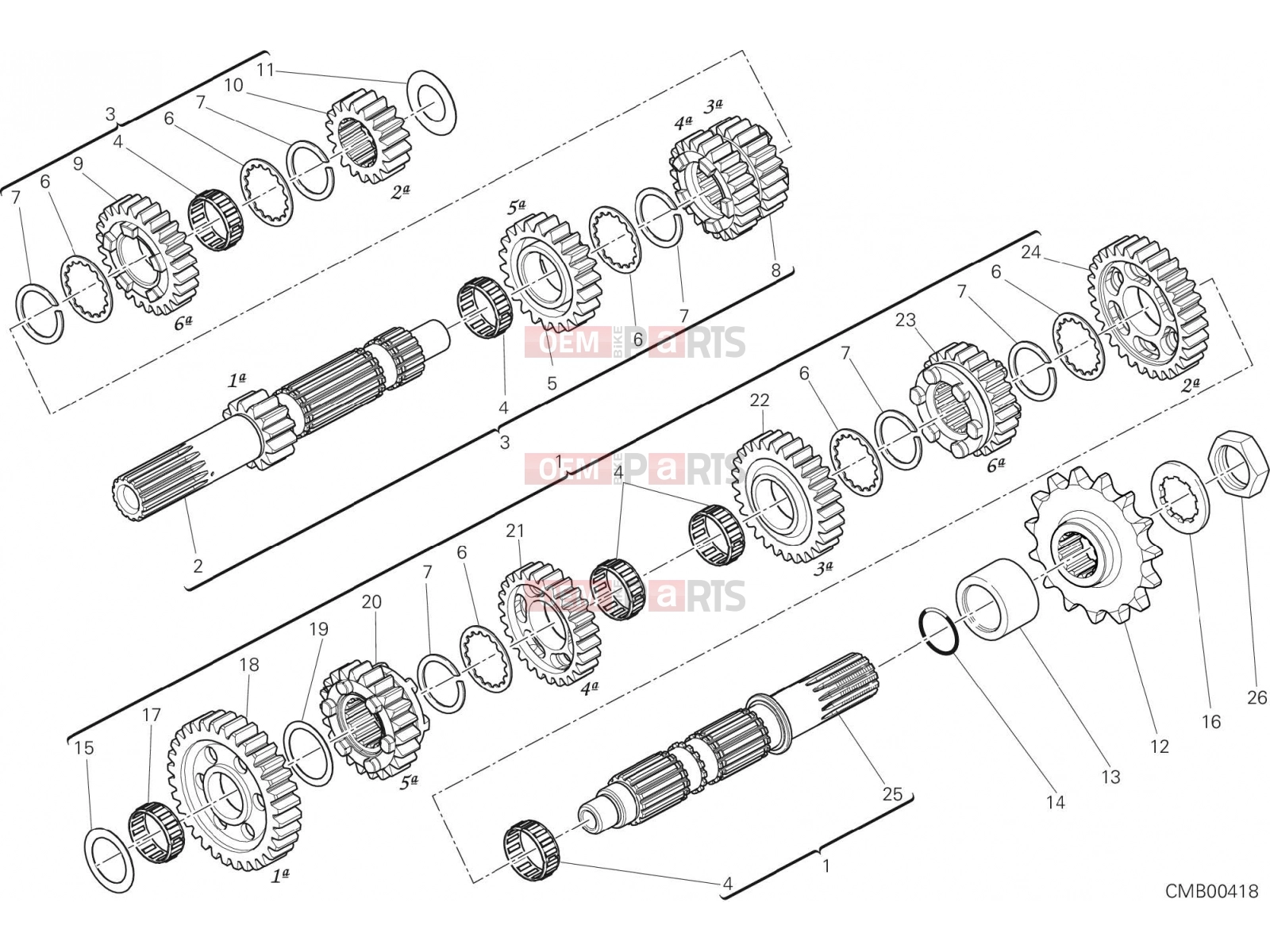 DUCATI 2016 Diavel GEAR BOX [MOD:DVL]