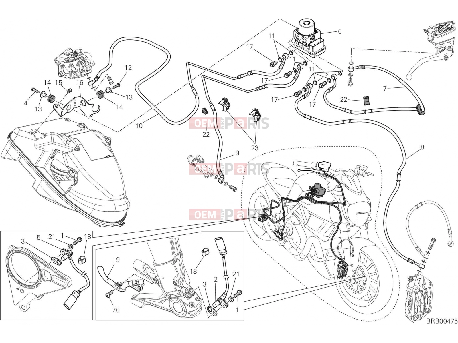DUCATI 2016 Diavel BRAKING SYSTEM ABS [MOD:DVL]