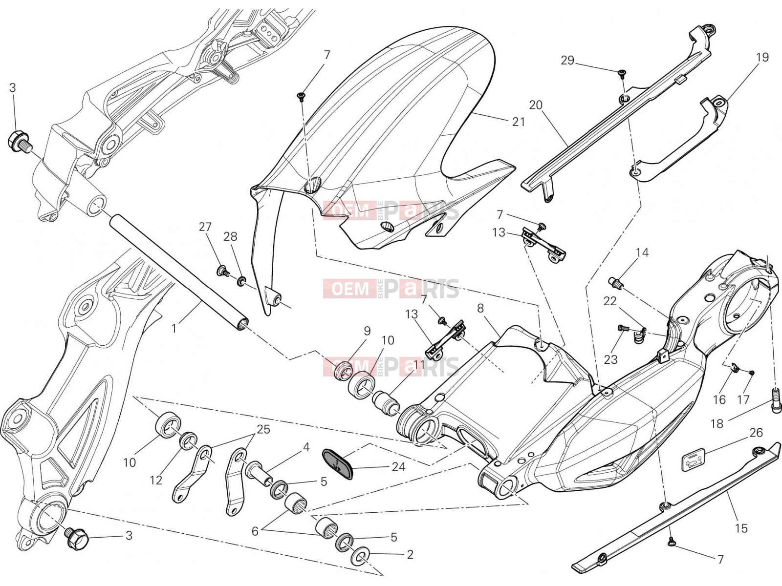 DUCATI 2016 Diavel SWING ARM [MOD:DVL]