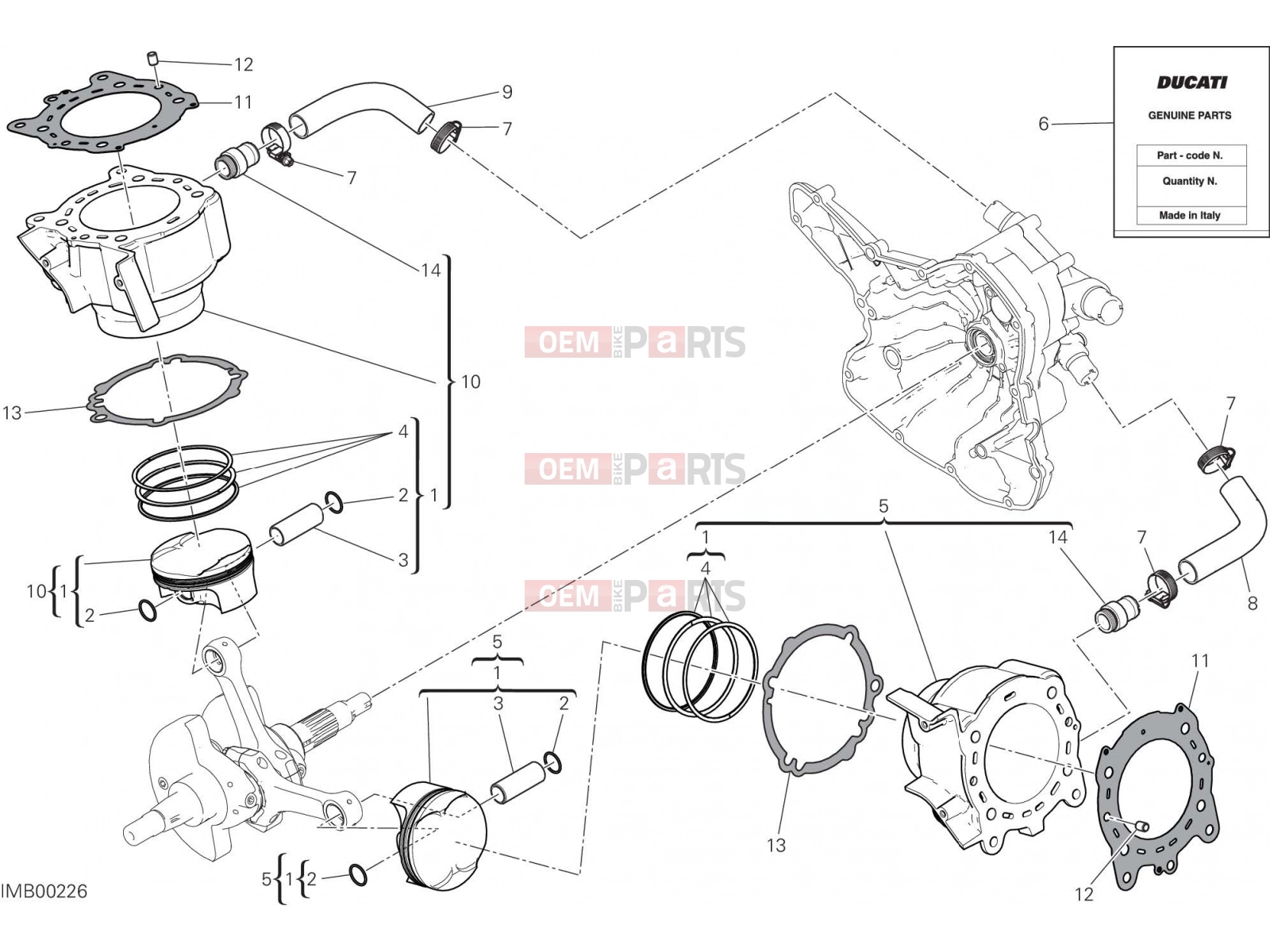 DUCATI 2016 Hyperstrada 939 CYLINDERS - PISTONS [MOD:HY939STR]
