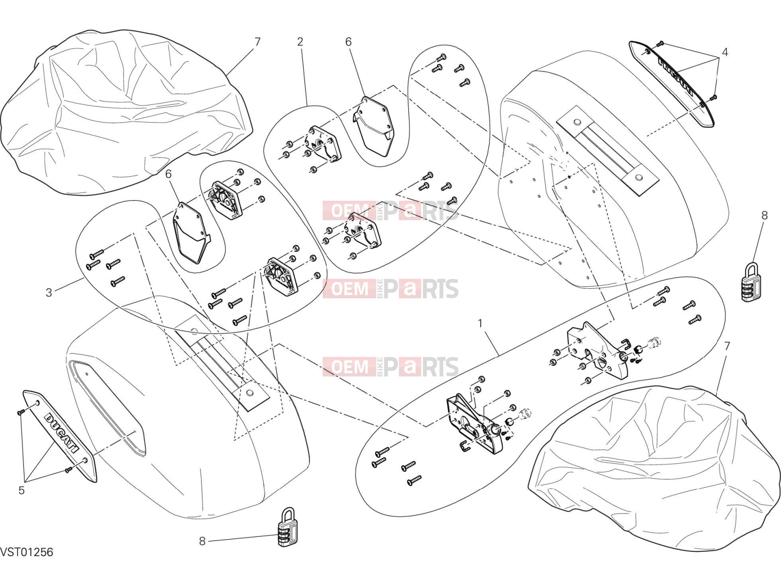 DUCATI 2016 Hyperstrada 939 SIDE PANNIERS (ACCESSORIES) [MOD:HY939STR]