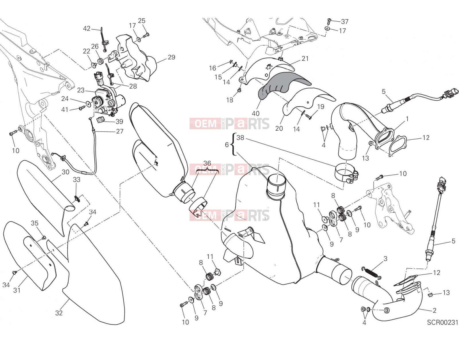 DUCATI 2016 Multistrada 1200 EXHAUST SYSTEM [MOD:MS1200]