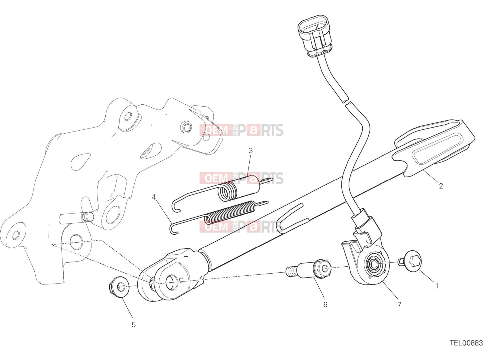 DUCATI 2016 Multistrada 1200 SIDE STAND [MOD:MS1200]