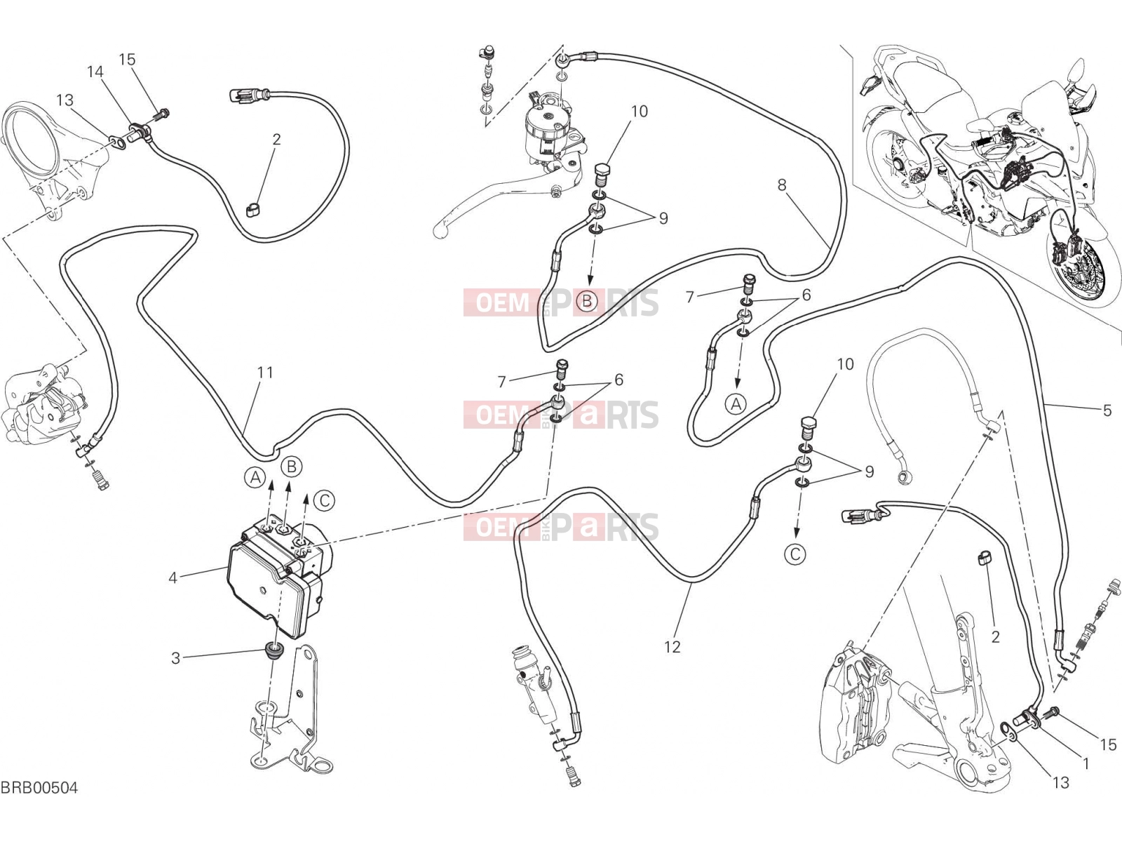 DUCATI 2016 Multistrada 1200 BRAKING SYSTEM ABS [MOD:MS1200]