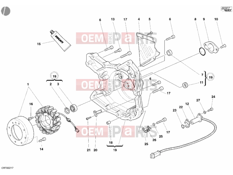 DUCATI 2005 Monster 400 Dark GENERATOR COVER » IGNITION SYSTEM