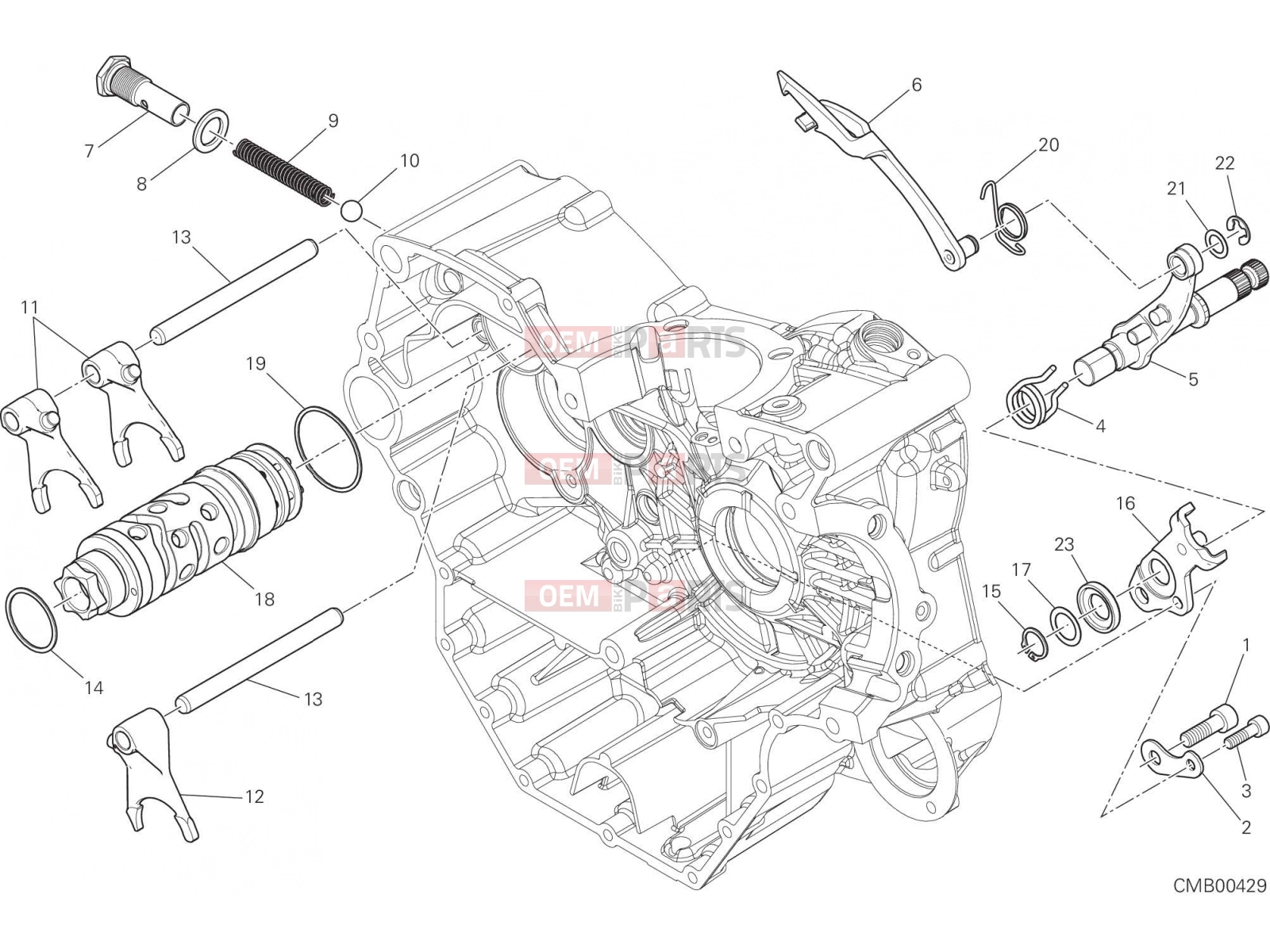 DUCATI 2017 Hypermotard 939 SHIFT CAM - FORK [MOD:HYM 939]