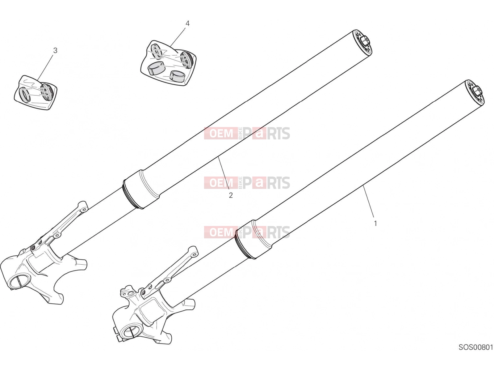 DUCATI 2017 Hypermotard 939 SP FRONT FORK [MOD:HYM939SP]
