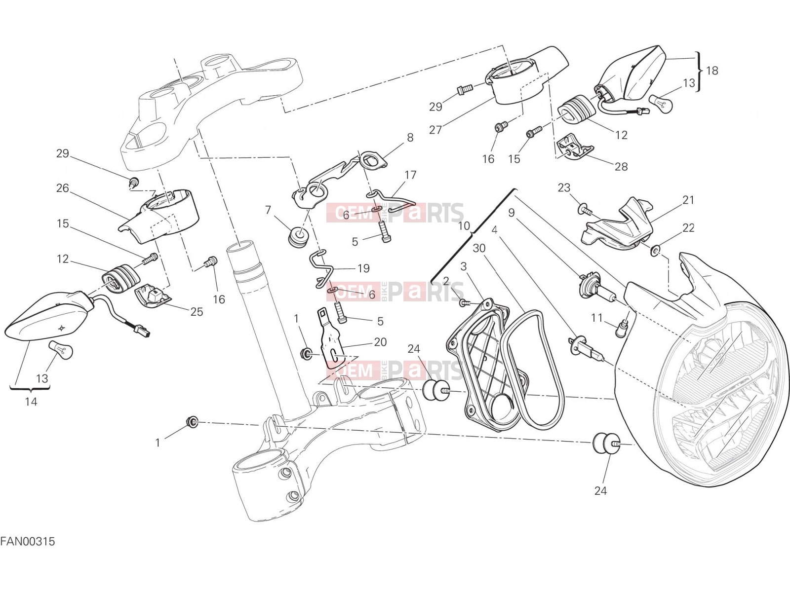 DUCATI 2017 Monster 797 HEADLIGHT [MOD:M 797]