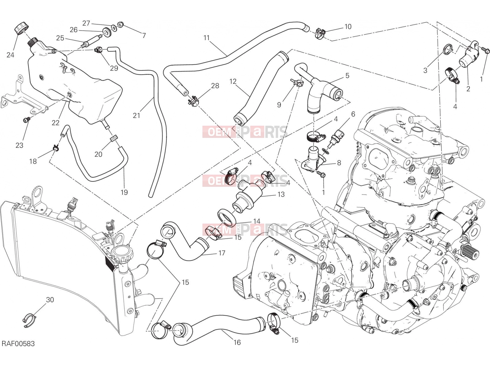 DUCATI 2017 Monster 1200 COOLING SYSTEM [MOD:M 1200]