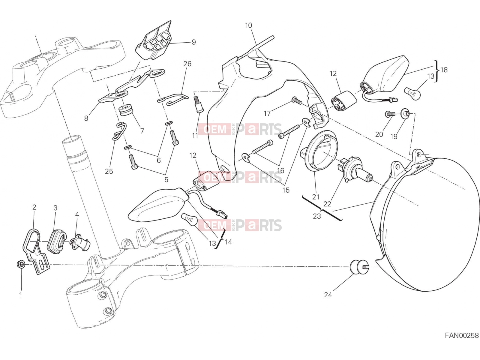 DUCATI 2017 Monster 821 HEADLIGHT [MOD:M 821]