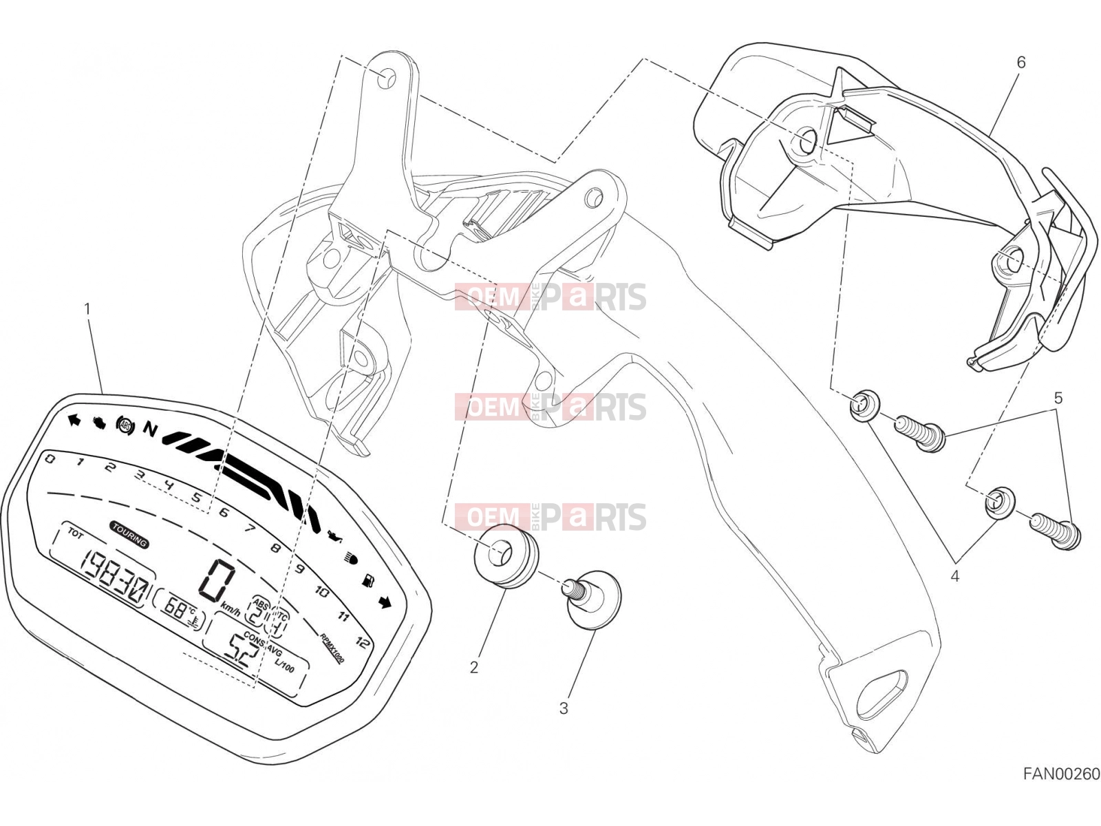 DUCATI 2017 Monster 821 INSTRUMENT PANEL [MOD:M 821]