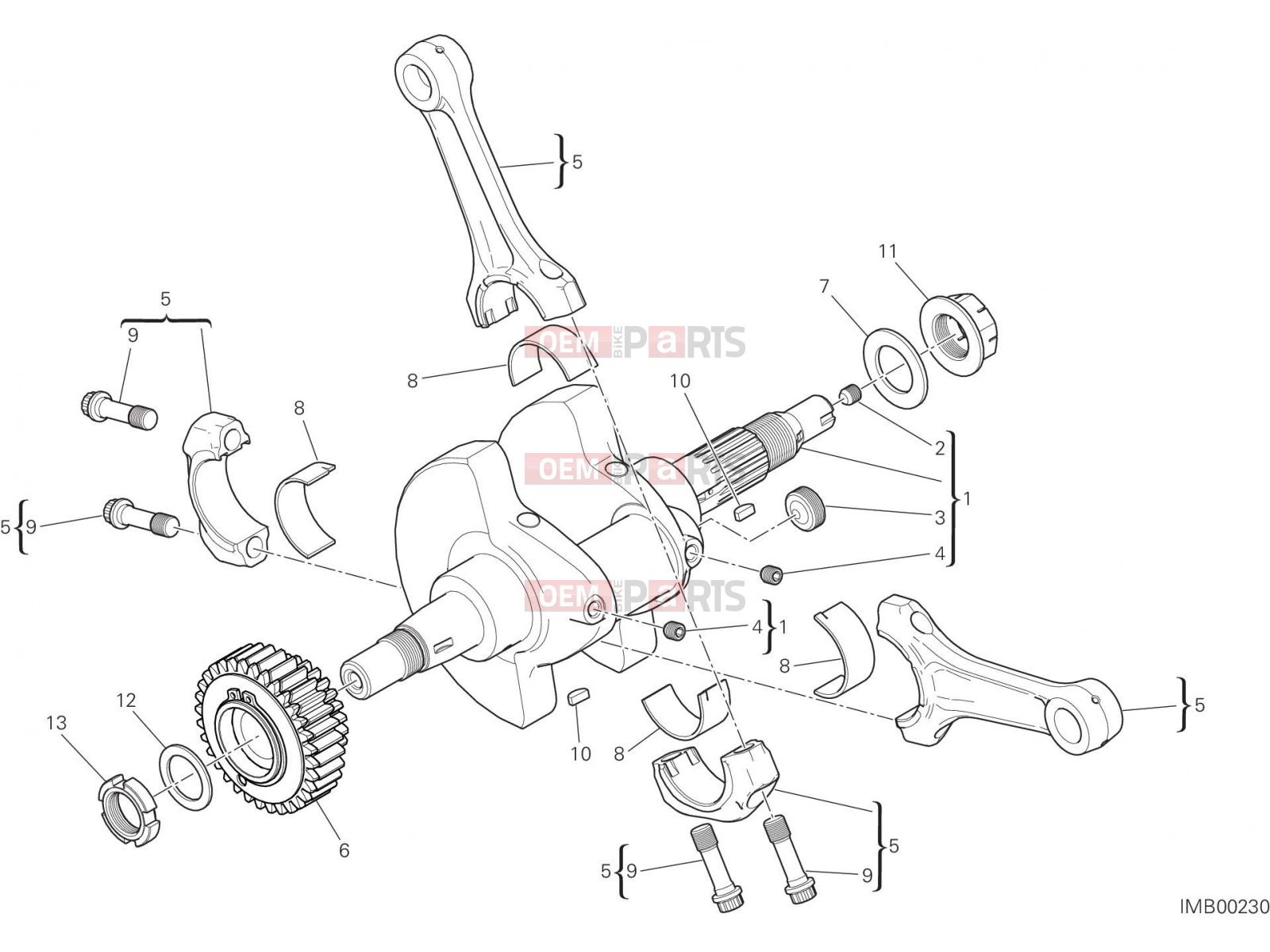 DUCATI 2017 Monster 821 Stripe CONNECTING RODS [MOD:M821 STR]